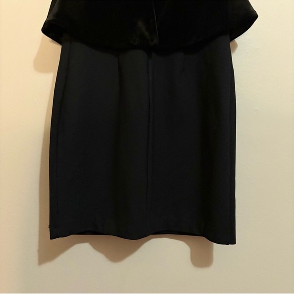 $9🎅🏼  Black Velvet Peplum Strapless Sweetheart Neckline Cocktail Dress - Picture 13 of 14